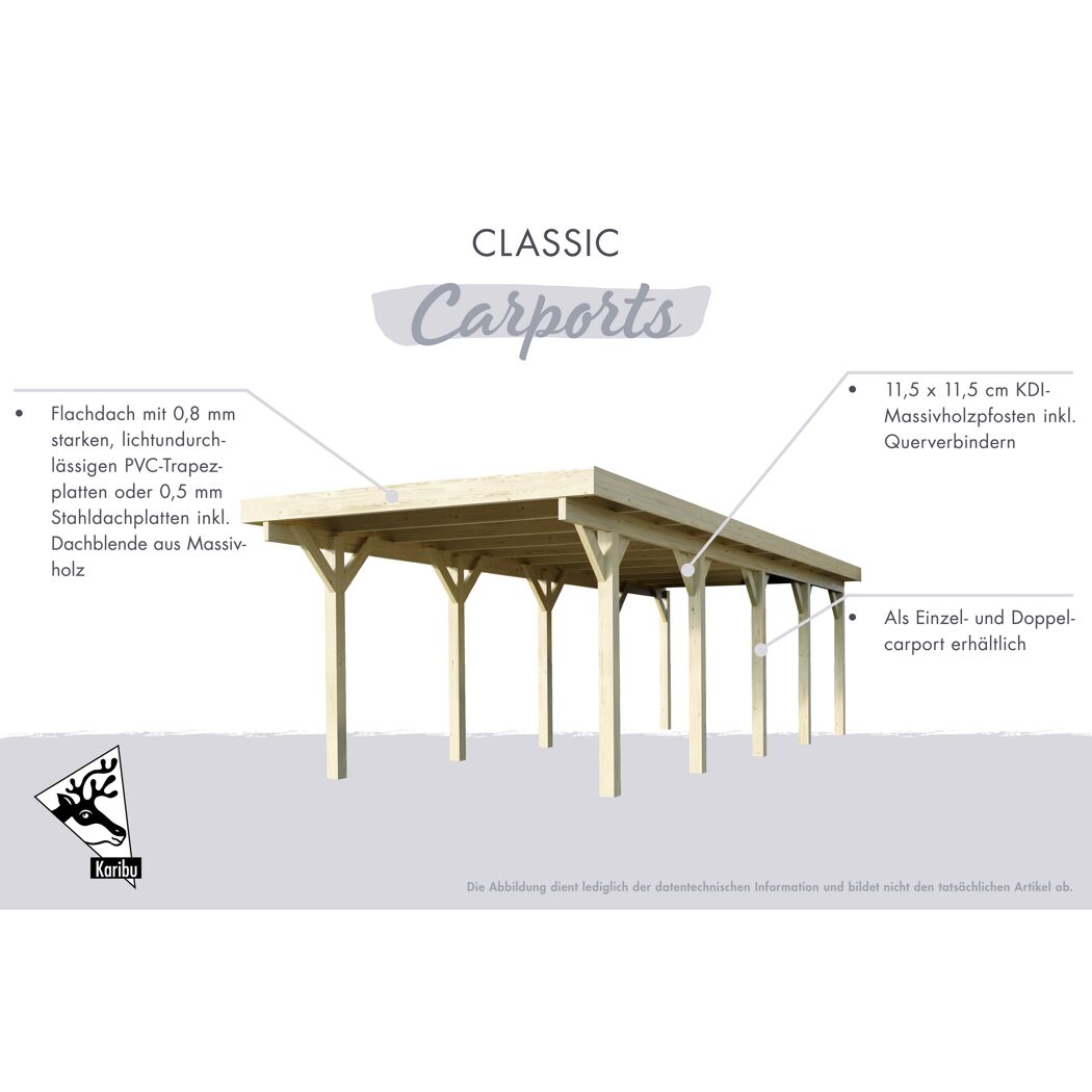 Karibu Carport Classic aus Holz
