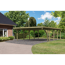 Doppelcarport 'Carlos 3' Kiefer PVC-Dach mit einem Einfahrtsbogen 860 x 598 x 237