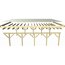 Doppelcarport 'Carlos 3' Kiefer PVC-Dach mit einem Einfahrtsbogen 860 x 598 x 237