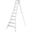 3-Holm-Gartenleiter Aluminium silbern 210 x 125 x 281 cm