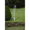 3-Holm-Gartenleiter Aluminium silbern 128 x 248 x 337 cm