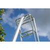 3-Holm-Gartenleiter Aluminium silbern 128 x 248 x 337 cm
