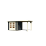 Gartenhaus-Set 'Raskola 3' anthrazit mit Anbaudach 491 x 211 x 238 cm