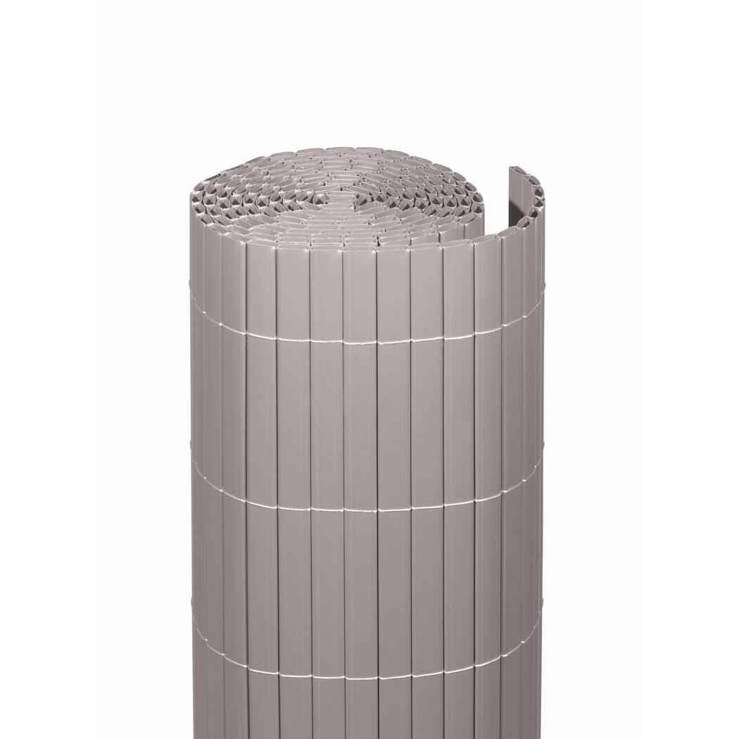 Graue Balkonverkleidung Rügen, aufgerollt