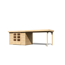 Gartenhaus aus Holz mit Überdachung