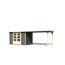 Gartenhaus-Set 'Raskola 4' terragrau mit Anbaudach 591,5 x 211 x 238 cm