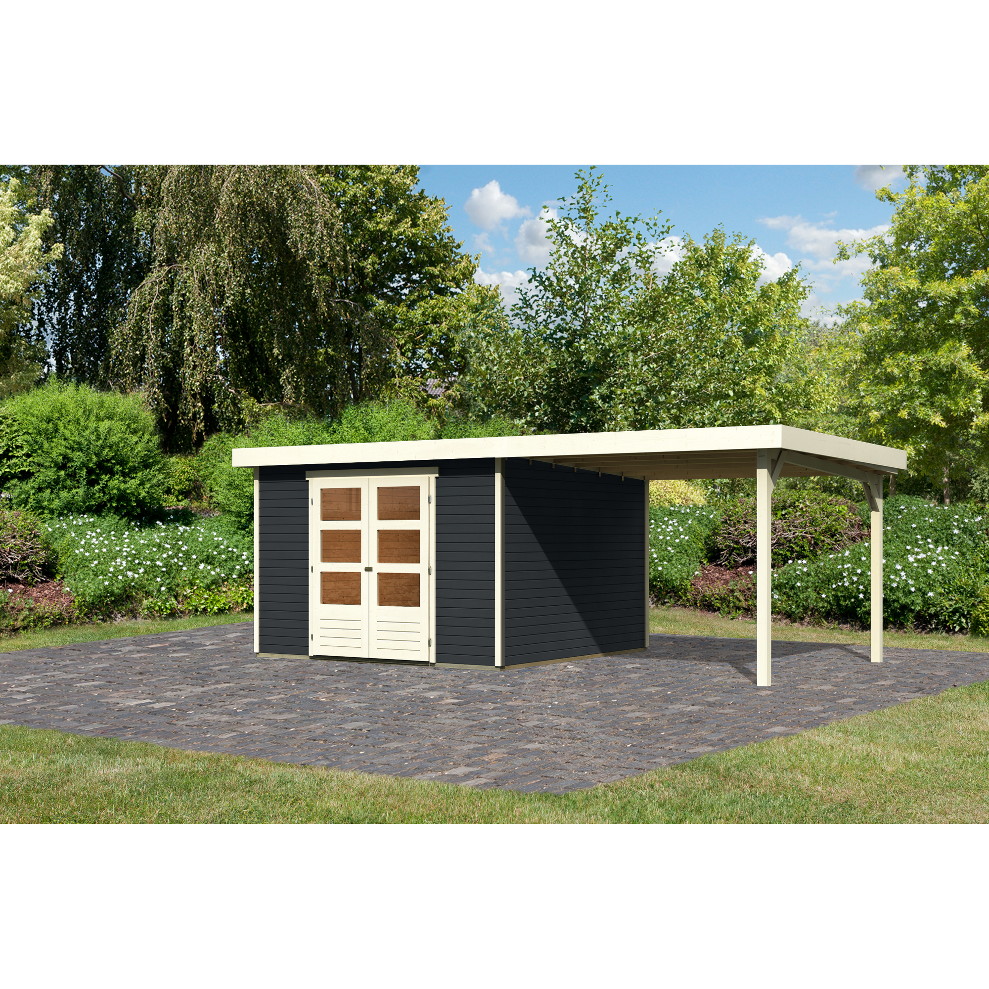 Gartenhaus mit Überdachung