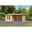 Gartenhaus aus Holz mit Überdachung
