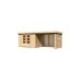 Gartenhaus aus Holz mit Überdachung