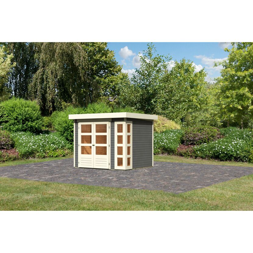 Gartenhaus 'Terko 3' terragrau 266 x 211 x 238 cm