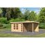Gartenhaus aus Holz mit Überdachung