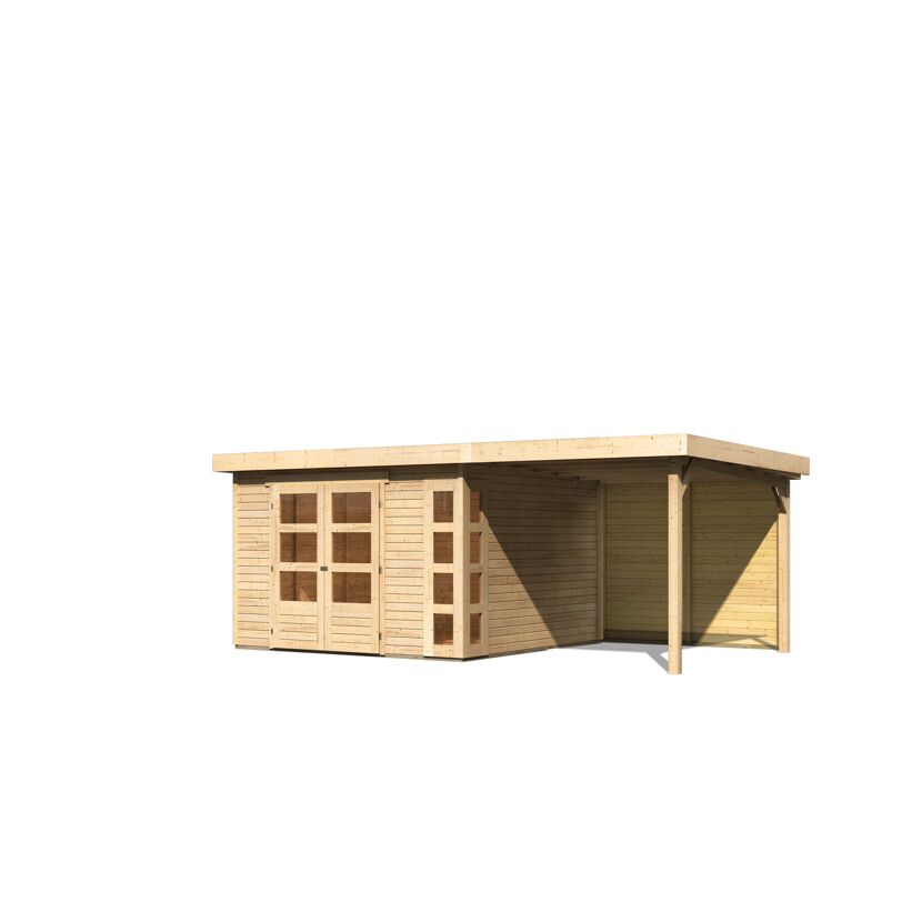Gartenhaus aus Holz mit Überdachung