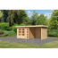 Gartenhaus-Set 'Terko 3' naturbelassen mit Schleppdach, Seiten- und Rückwand 491 x 211 x 238 cm