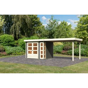 Gartenhaus-Set 'Terko 3' terragrau mit Schleppdach 528,5 x 211 x 238 cm