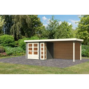 Gartenhaus-Set 'Terko 3' terragrau mit Schleppdach und Rückwand 528,5 x 211 x 238 cm