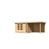 Gartenhaus aus Holz mit Überdachung