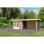 Gartenhaus-Set 'Terko 3' terragrau mit Schleppdach, Seiten- und Rückwand 528,5 x 211 x 238 cm