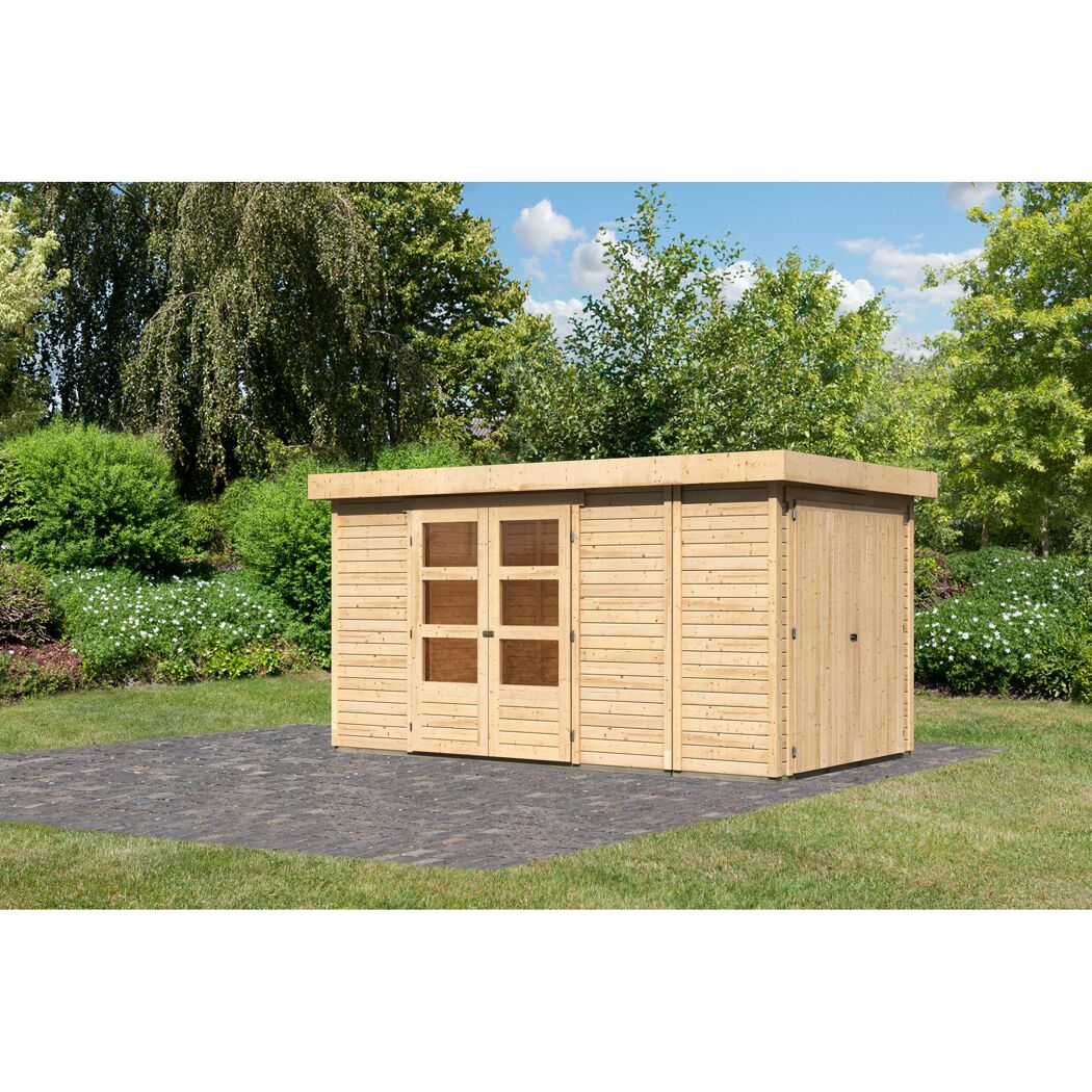 Gartenhaus aus Holz mit Doppeltür