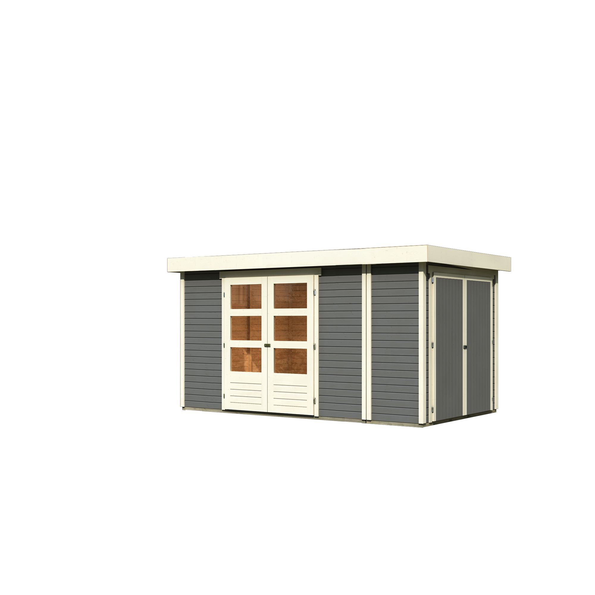 Gartenhaus-Set 'Betola 5' terragrau mit Anbauschrank 330 x 211 x 238 cm + product picture