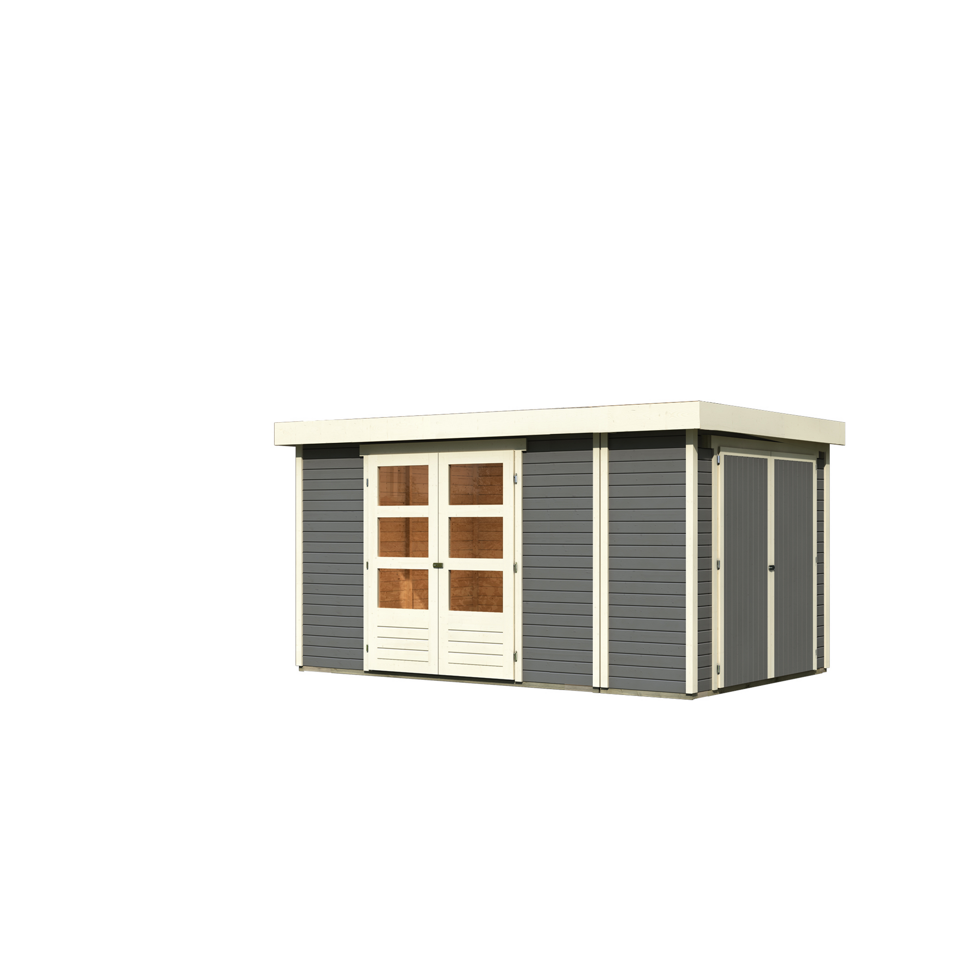 Gartenhaus-Set 'Betola 6' terragrau mit Anbauschrank 330 x 211 x 262 cm + product picture