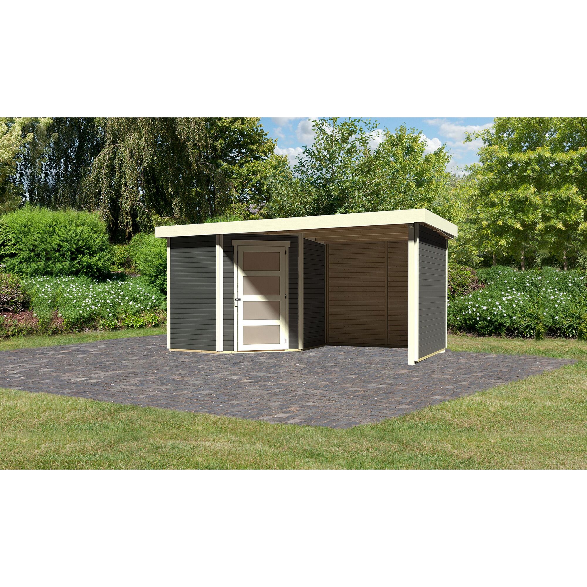 Gartenhaus mit Unterstand