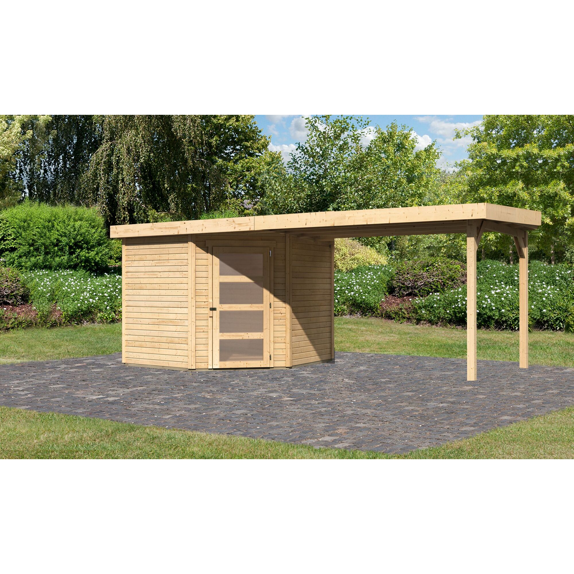 Gartenhaus mit Überdachung
