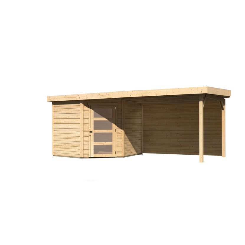 Gartenhaus aus Holz mit Überdachung