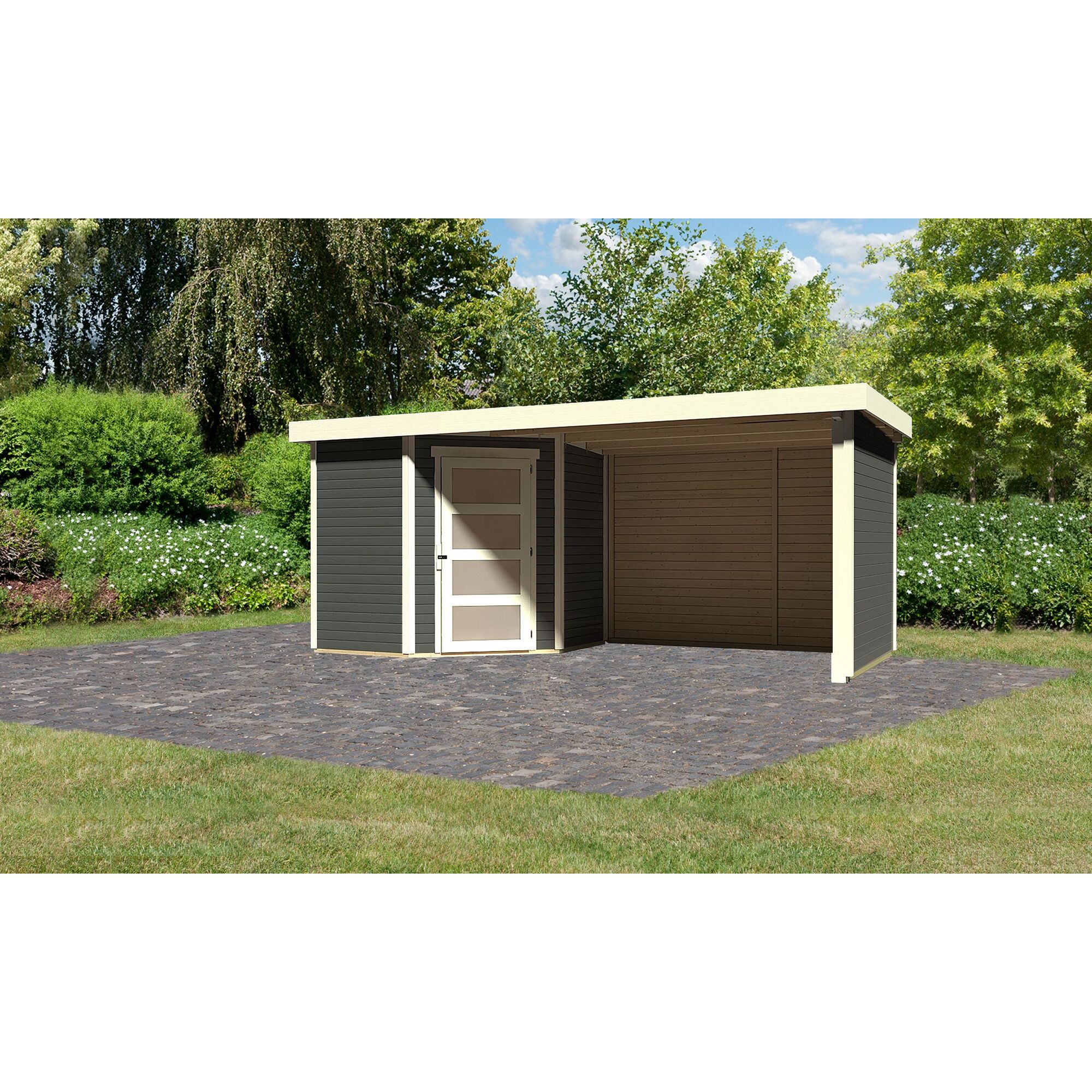 Gartenhaus mit Unterstand