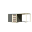 Gartenhaus-Set 'Quadrado 2' terragrau mit Anbaudach 542,5 x 214 x 276 cm