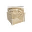 Gartenhaus-Set 'Quadrado 2' terragrau mit Anbaudach 542,5 x 214 x 276 cm