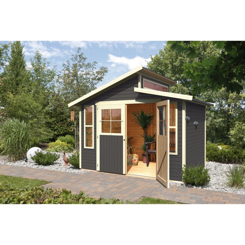 Gartenhaus 'Auburg 7' terragrau 339 x 266 x 354 cm