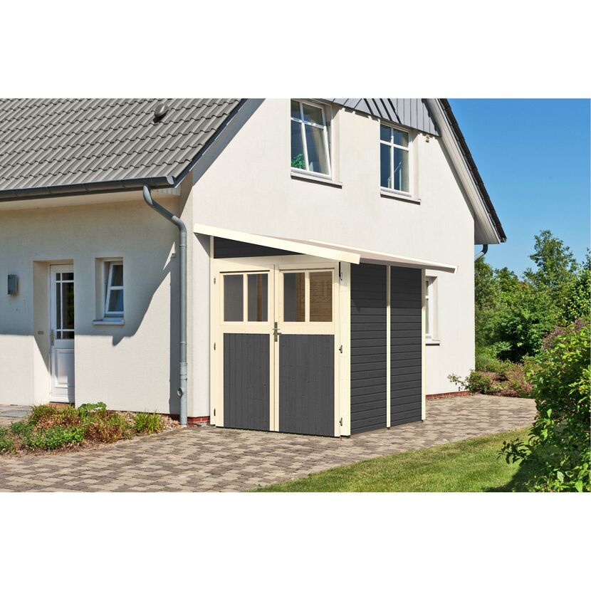 Gartenhaus 'Klosterfelde 2' terragrau 200 x 230 x 232 cm