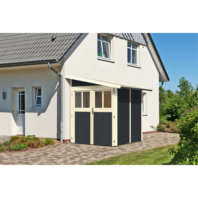Bild von Gartenhaus 'Klosterfelde 2' anthrazit 200 x 230 x 232 cm