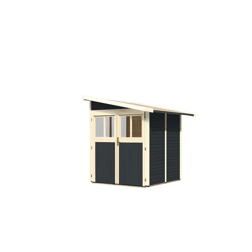 Gartenhaus 'Klosterfelde 2' anthrazit 200 x 230 x 232 cm
