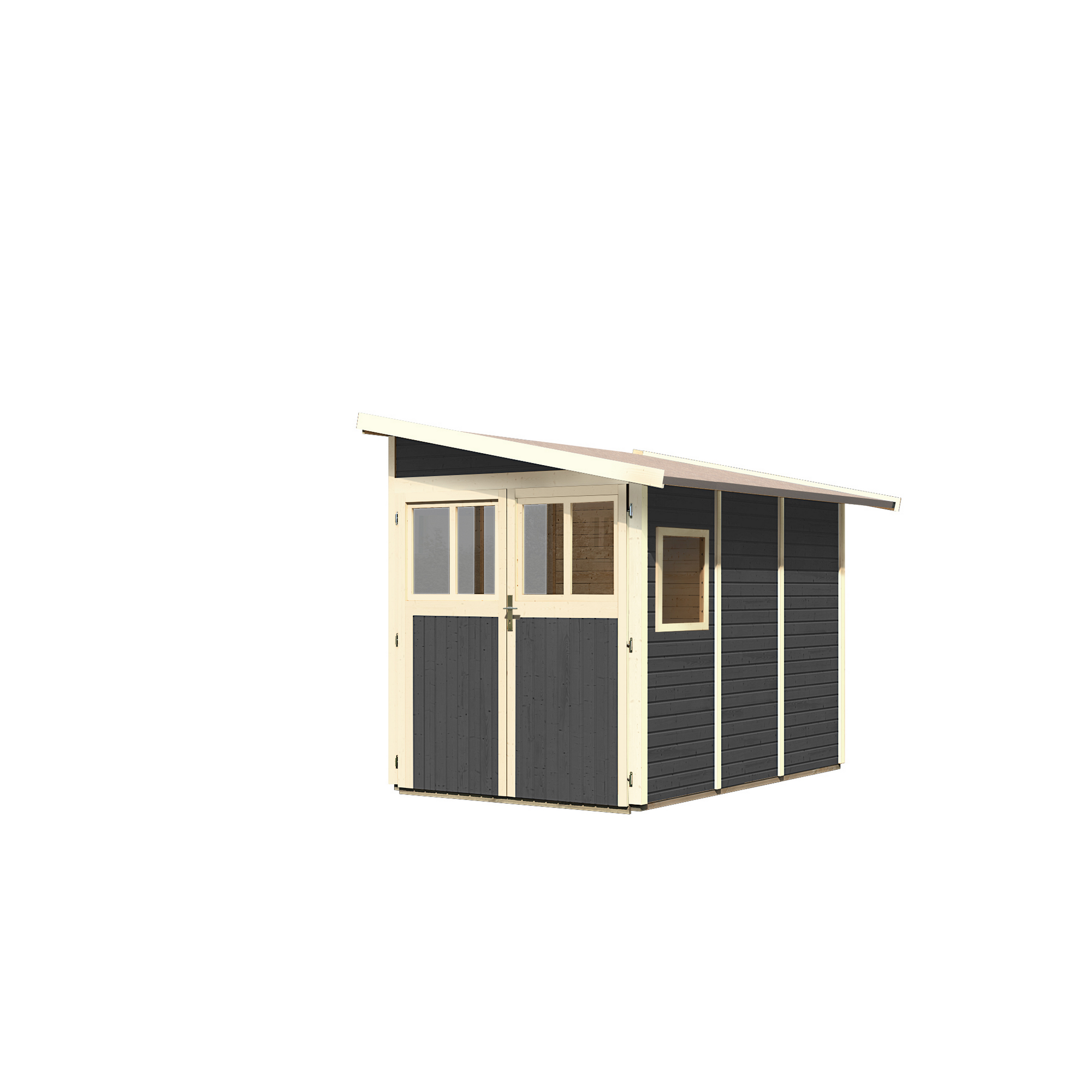 Gartenhaus 'Klosterfelde 3' terragrau 200 x 230 x 320 cm