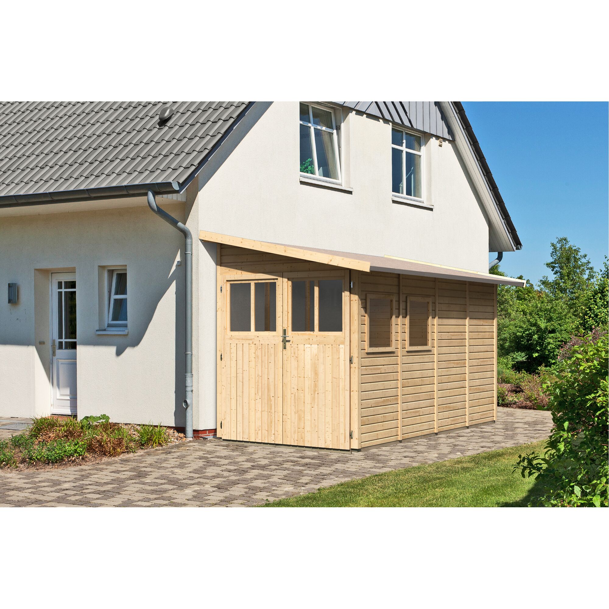 Gartenhaus aus Holz mit Doppeltür
