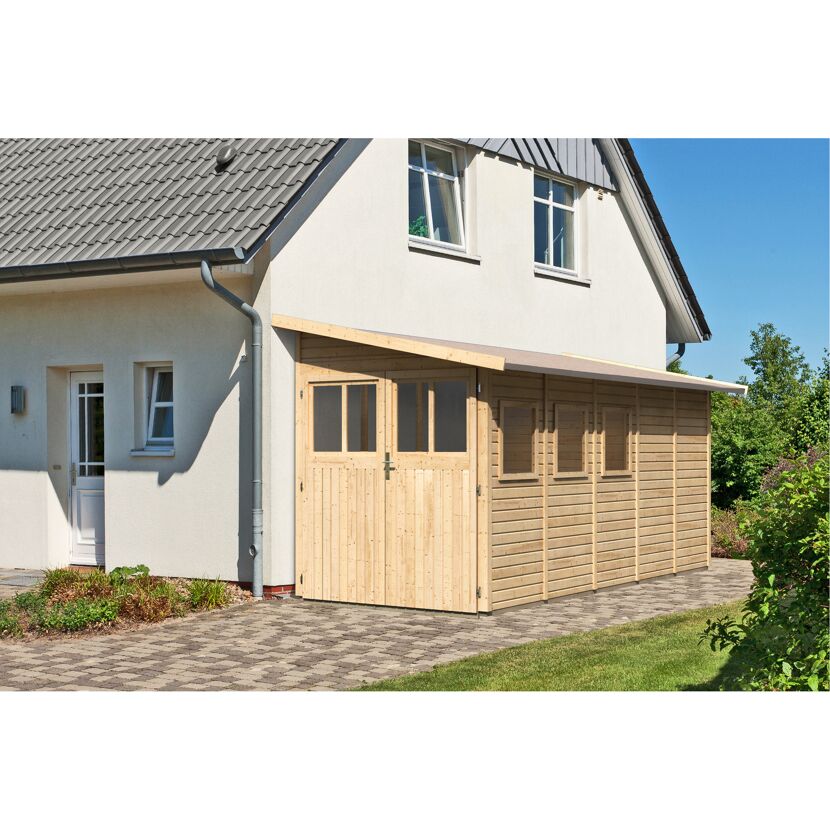 Gartenhaus aus Holz mit Doppeltür