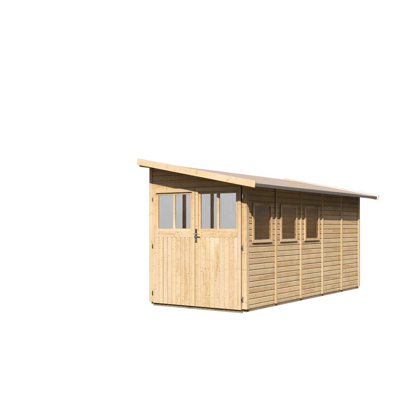 Gartenhaus aus Holz mit Doppeltür
