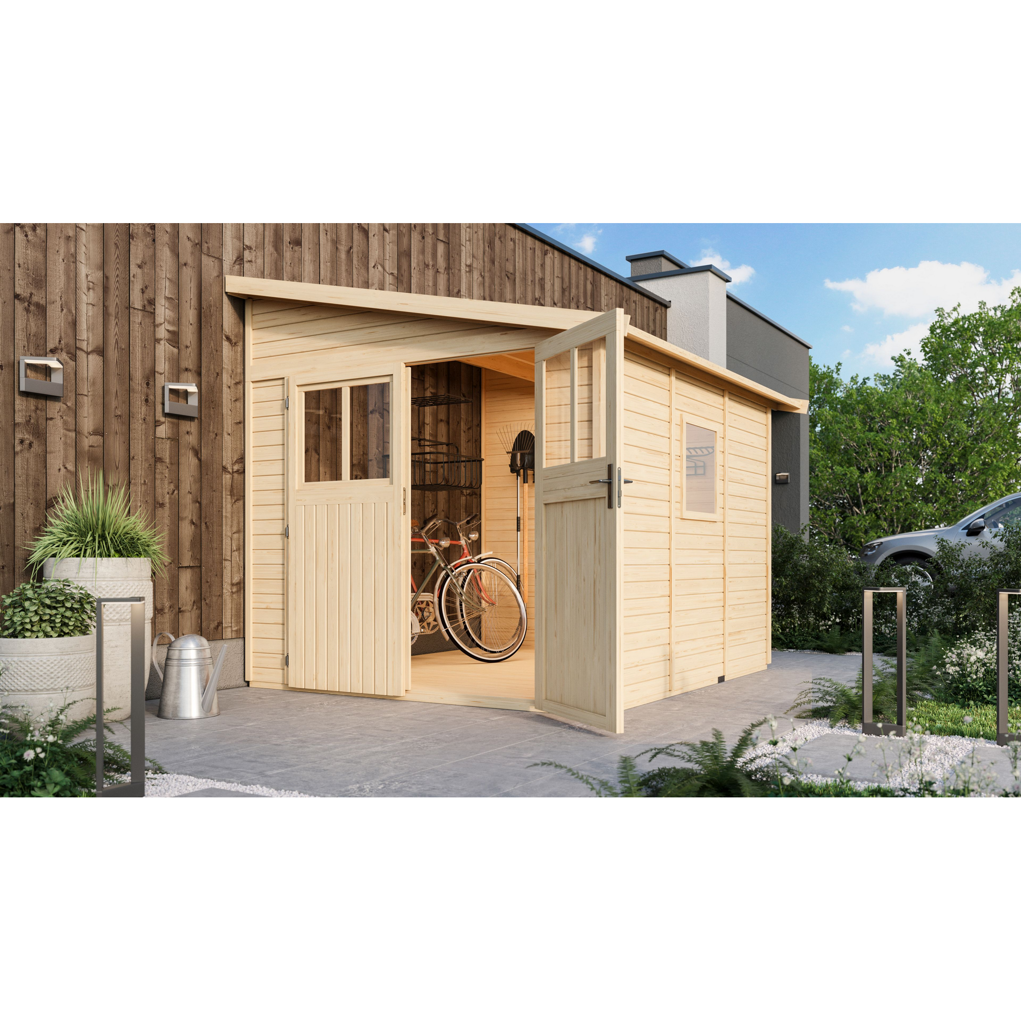 Gartenhaus 'Walsorde 3' naturbelassen 255 x 243 x 232 cm