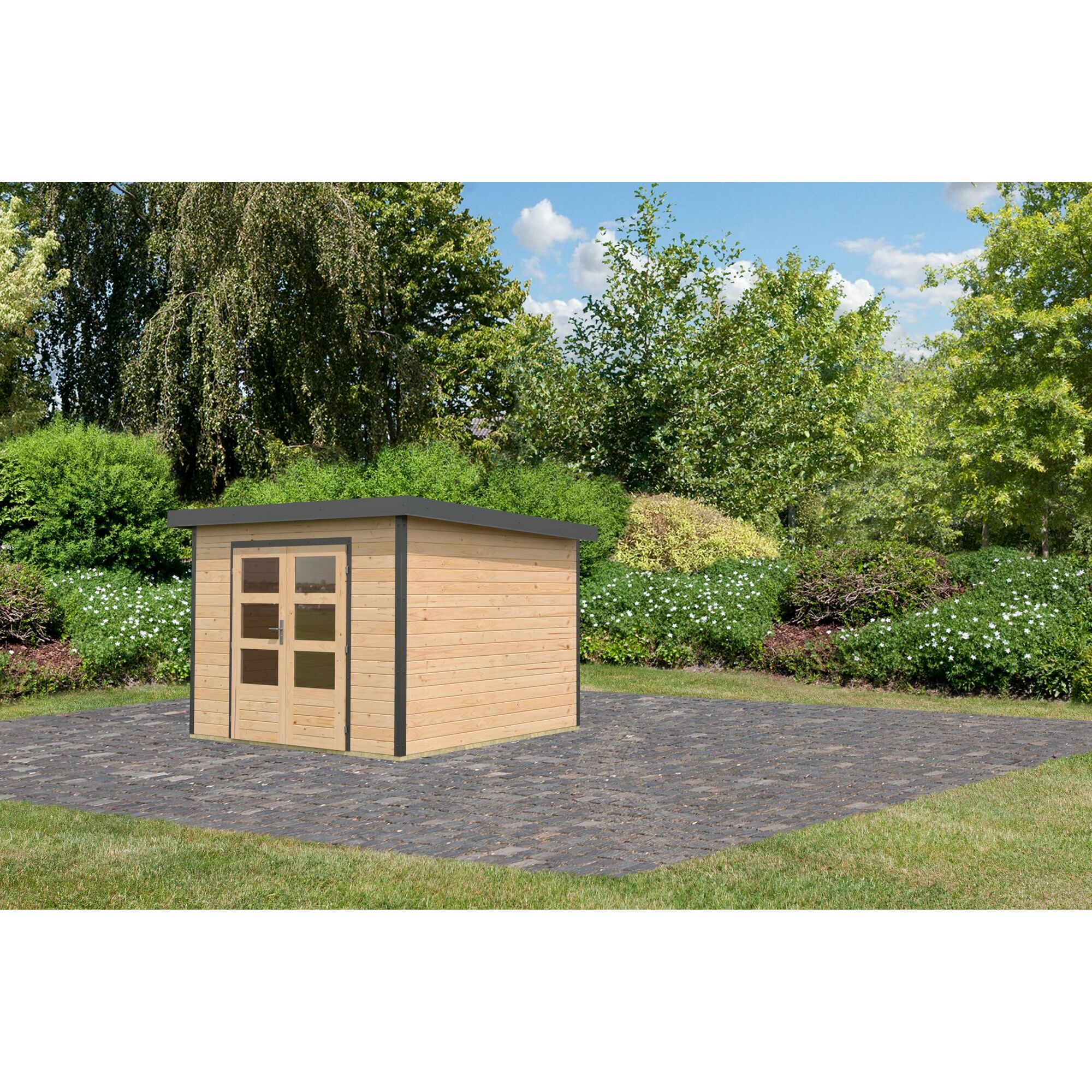 Gartenhaus aus Holz mit Doppeltür