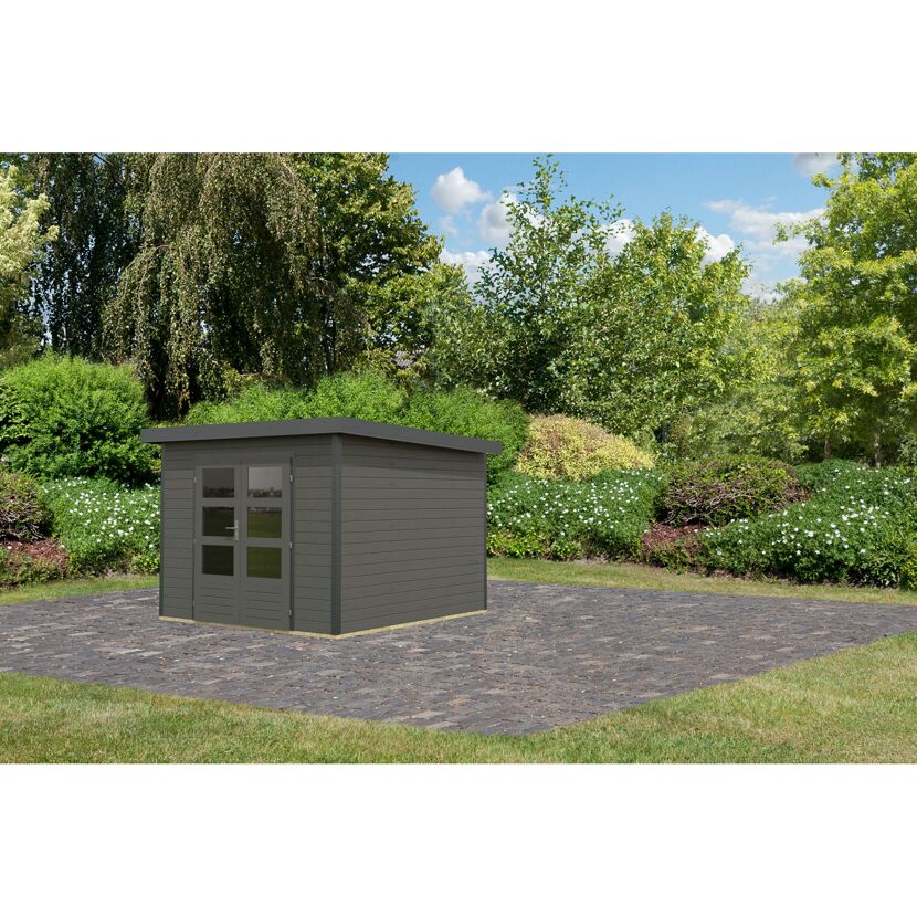 Gartenhaus 'Meteor B' terragrau/anthrazit 309 x 218,5 x 292,4 cm