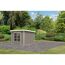 Gartenhaus 'Meteor D' grau/weiß 309 x 218,5 x 292,4 cm
