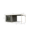 Gartenhaus-Set 'Meteor B' terragrau/weiß mit Anbaudach 309 x 218,5 x 292,4 cm