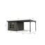 Gartenhaus-Set 'Meteor B' terragrau/anthrazit mit Anbaudach 309 x 218,5 x 292,4 cm