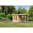 Gartenhaus aus Holz mit Überdachung