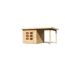 Gartenhaus-Set 'Landern 3' naturbelassen mit Anbaudach 495 x 222 x 273 cm