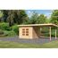 Gartenhaus aus Holz mit Überdachung