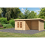 Gartenhaus aus Holz mit Überdachung