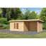Gartenhaus aus Holz mit Überdachung