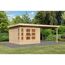 Gartenhaus aus Holz mit Überdachung